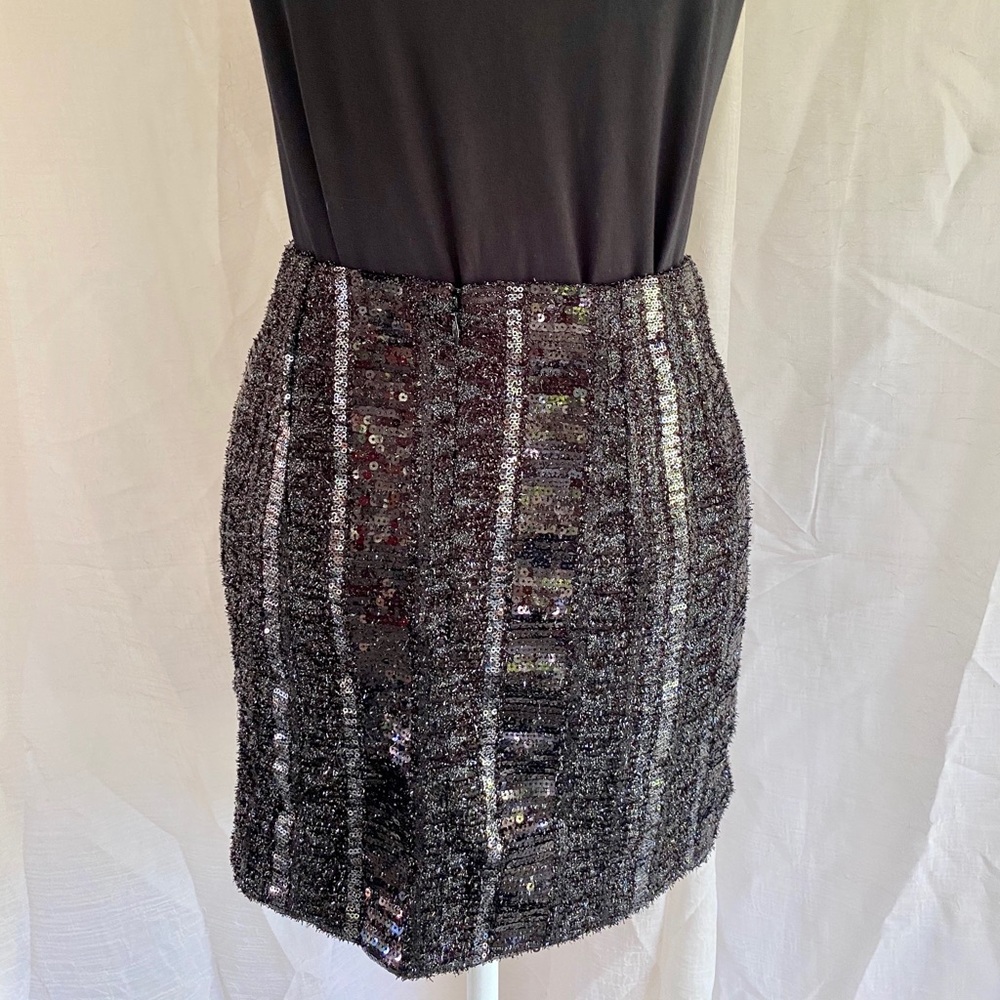 Black Sparkle Mini Skirt - Picture 3 of 3